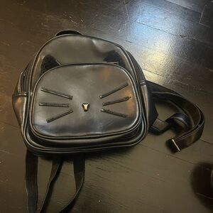 Black Cat Ear Mini Backpack